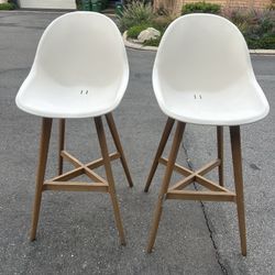IKEA Barstool Fabyn Bar stool with backrest, white/indoor/outdoor,