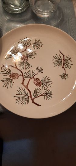 Mid-Century Stetson Marcrest Misty Pine dishes