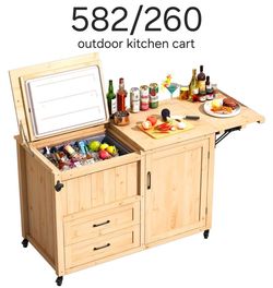 Outdoor kitchen cart