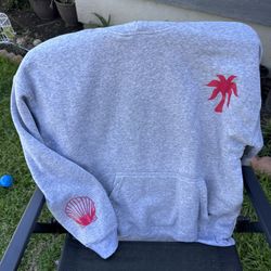 Pink Palm Puff Hoodie