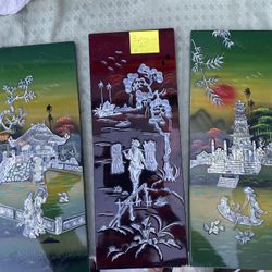 3 Japanese Plaques 