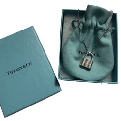 Tiffany & Co. 1837 Large Padlock Pendant On Mini Beaded Chain