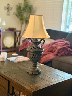Heavy 21lb Ornate Table Lamp