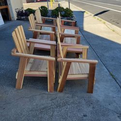 Outdoor Patio set. 2 chairs, loveseat, table - UNSTAINED