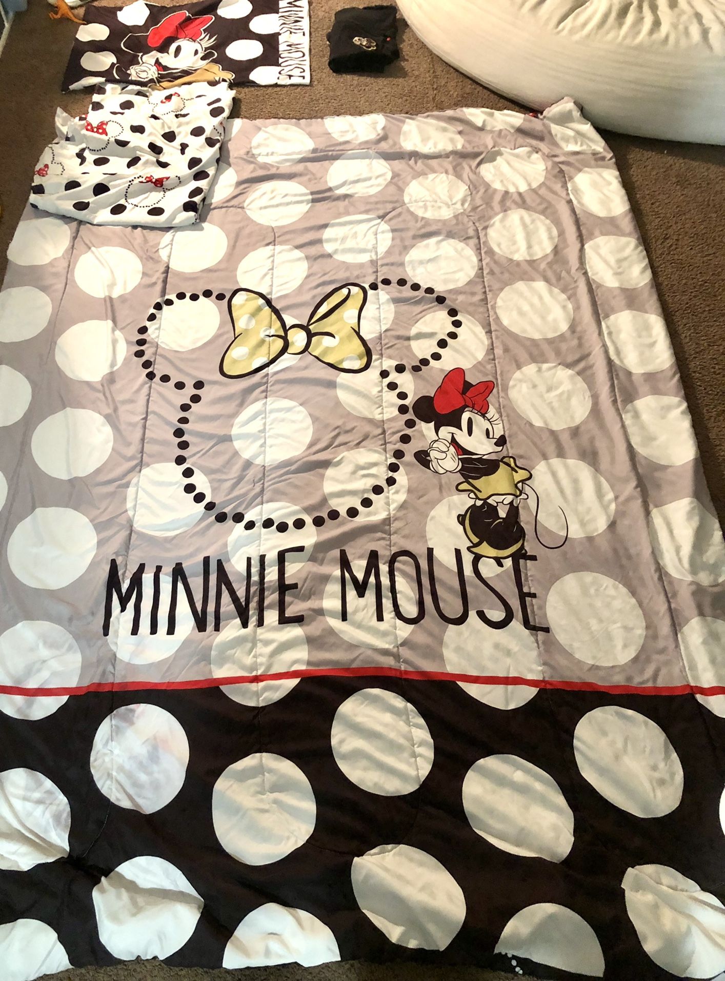 Minnie Mouse Twin Bedding Lot W/ Canopy!