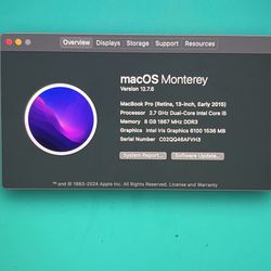 2015 MacBook Pro 13inch Retina 