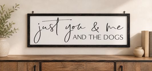 Just You & Me and the Dogs Framed Wall Art
