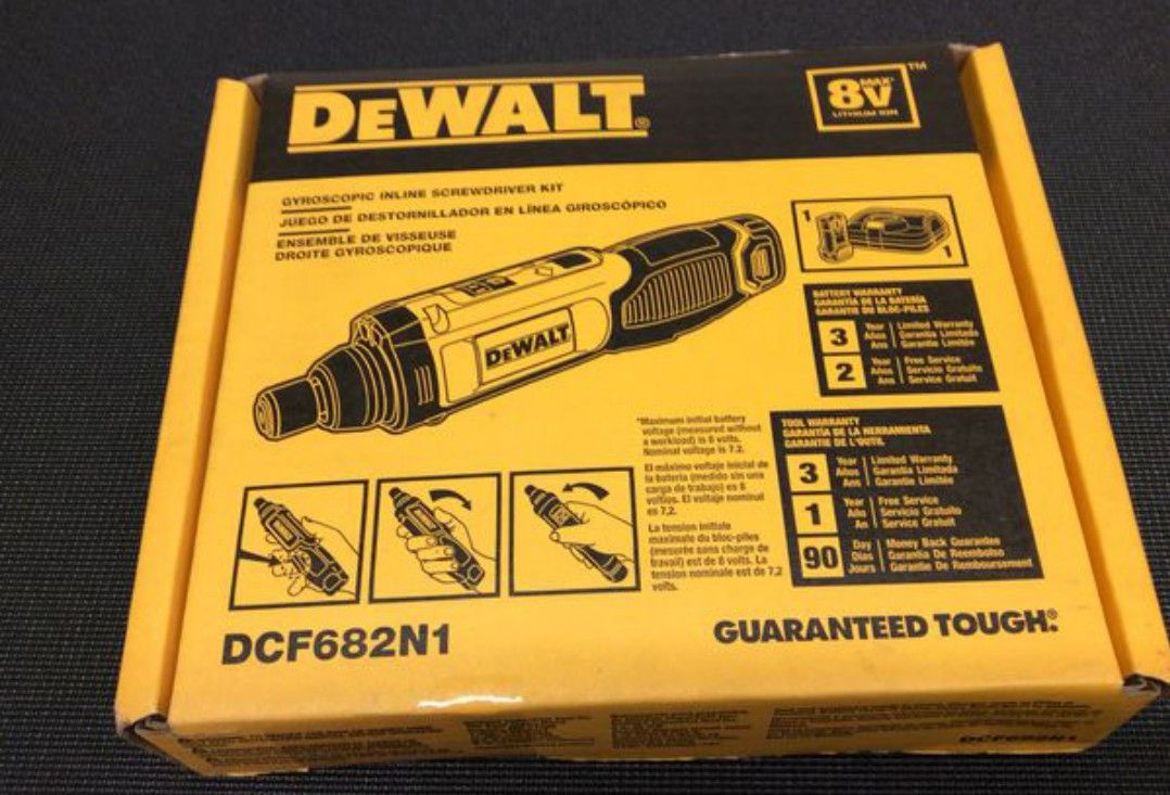 NEW DEWALT GYROSCOPIC SCREWDRIVER