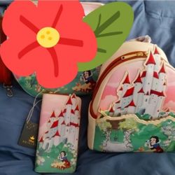 Loungefly Snow White Castle Series Backpack  & Wallet 