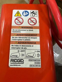 Ridgid B294 footswitch