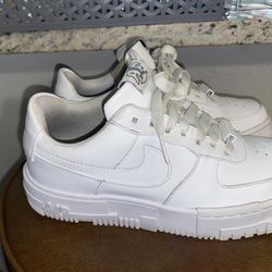 All White Size 6.5  Nike Women Airforces 