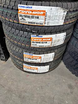 (4) 205-75-16C Toyo H08+ All season commercial Tires free install