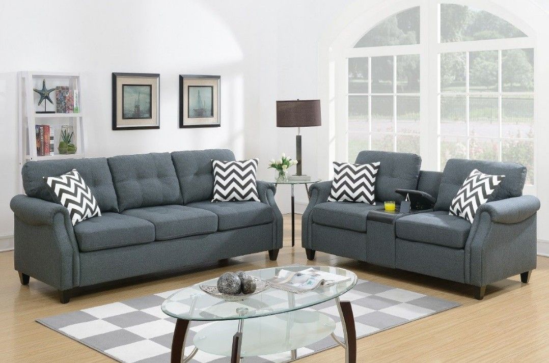 Brand New Grey Sofa & Loveseat