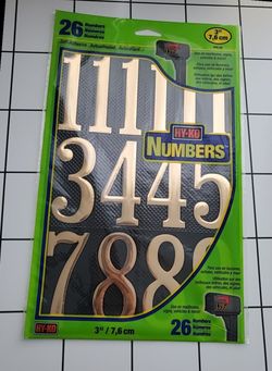 HY-KO 3" Self-Adhesive House Numbers (Gold) - New