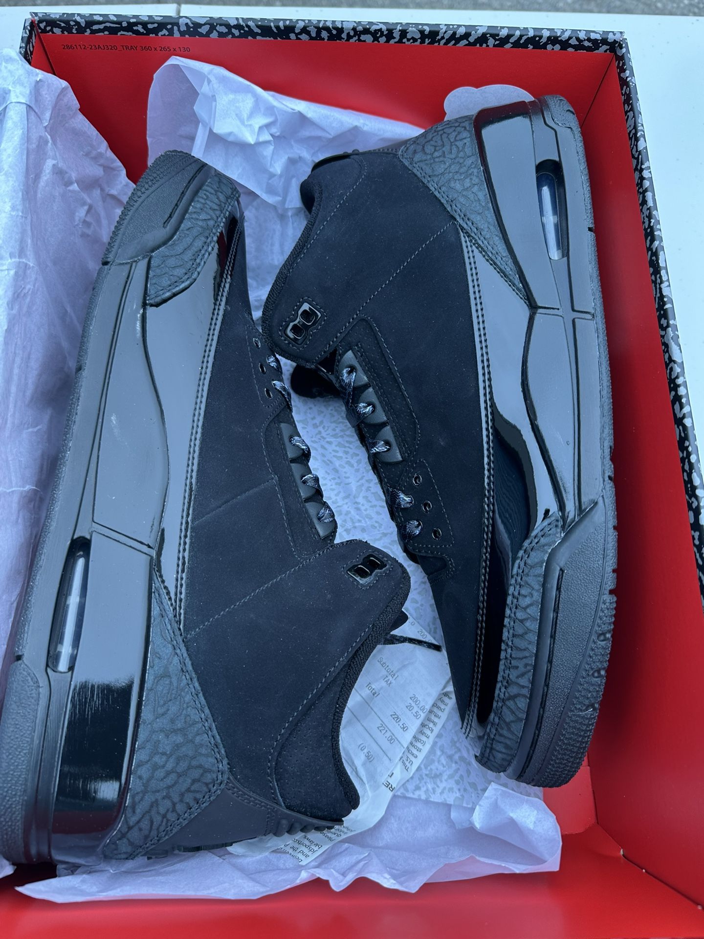 Jordan 3 (Black Cat). Size 13. (DS) NWB