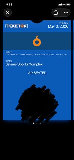 Concierto - Herencia de Patrones… VIP Seat