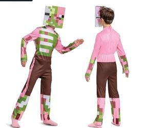 Disfraz de Minecraft Zombie Pigman para niños, Disfraces de Minecraft de Halloween, tamaño clásico 10 12 size Multicolor