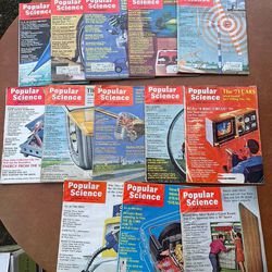 Lot of 13 Popular Science Magazines From The 1(contact info removed)