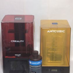 Full Resin 3D Printer Setup Creality Halot One And 2 In 1 Any cubic Wash And Cure With Resin