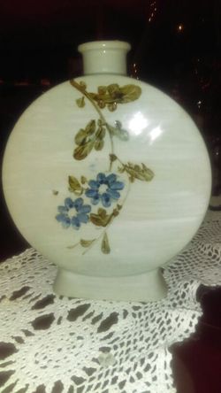 Beautiful Ceramic Vase with Handpainted Flowers
