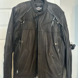 XXL Leather Harley Davidson Riding Jacket