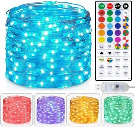 Brand new Fairy Lights USB Plug in 33ft 100LEDs with Remote