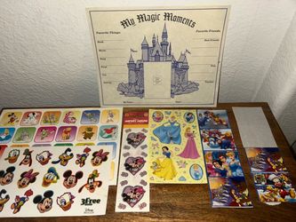 Disney Sticker Sheets and Magic Moments Certificate Lot