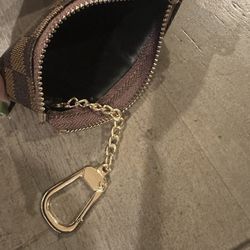 Brown Coin Purse W/ Keychain