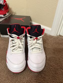 Jordan 5s fire reds size 10