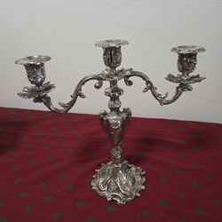 Vintage 3 Arm Silverplated Candleabra