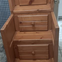 A Bunk Bed Stairs With Drawers And A Coffe Table Marble 