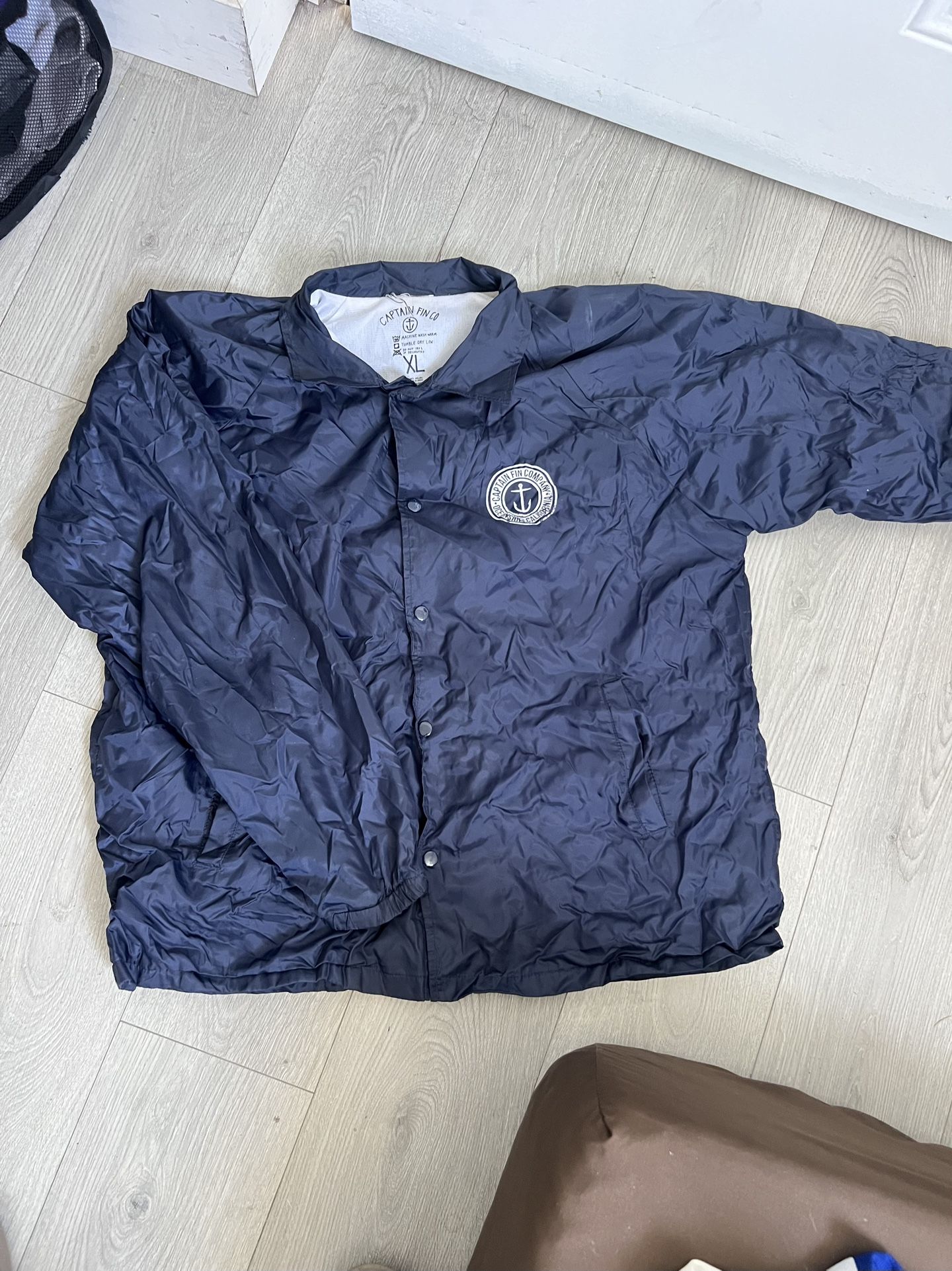 Navy Blue Captain Fin Windbreaker