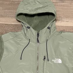 The North Face Denali Fleece Sage Green Hooded Jacket Women’s XL