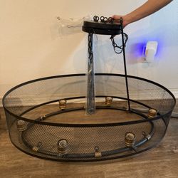 Metal And Brass Chandelier