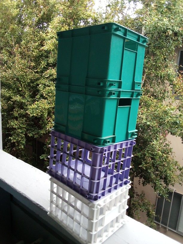 4 Cubes And A Basket 🧺  Blue Green Purple White Organization Cubes Containers 