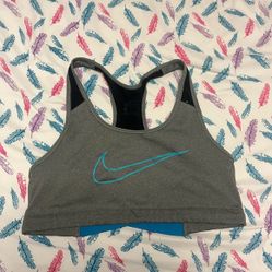 Nike Gray and Blue Sports Bra