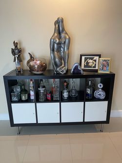 IKEA Kallax Shelf Unit with Door Inserts