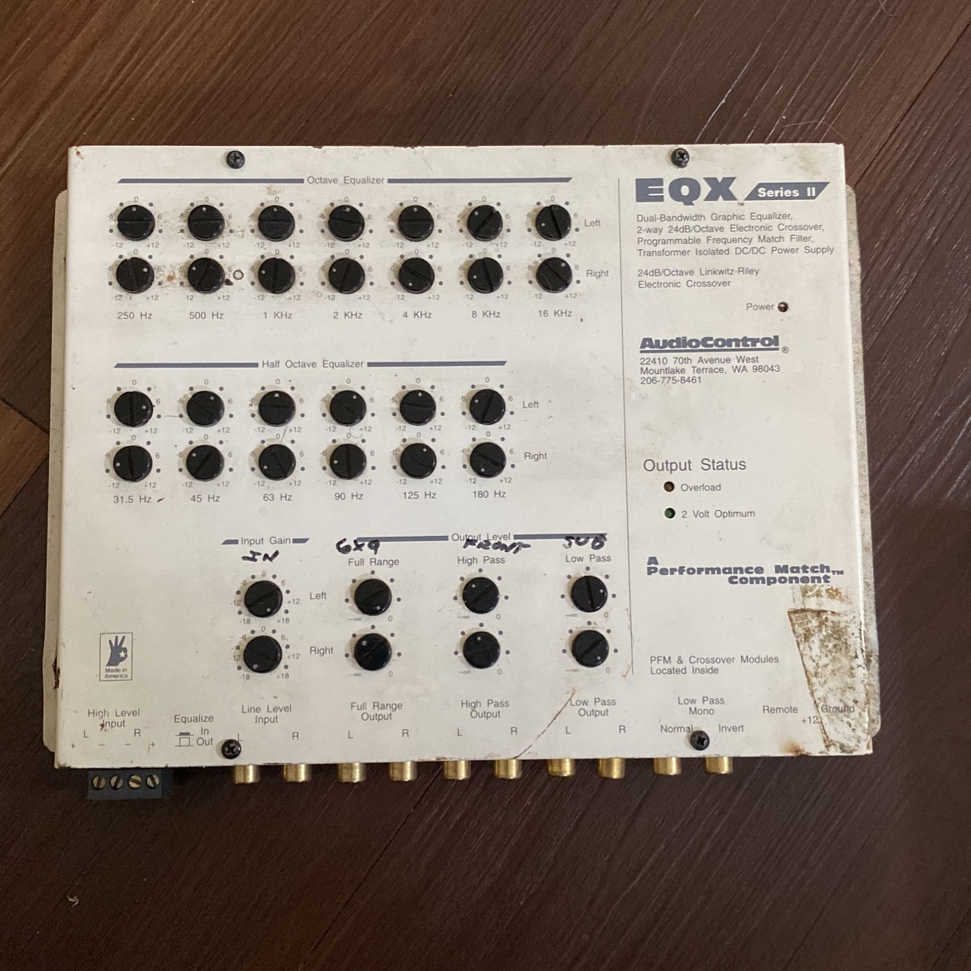 Audio Control EQx Series 2