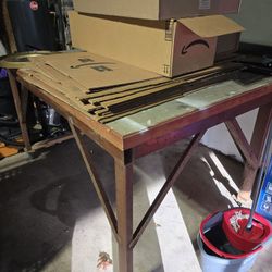 Shop Table. Garage Table. On Wheels. 