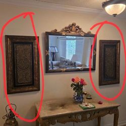 $9 Set of 2 Vintage 3D Antique Enchanted Wall Art