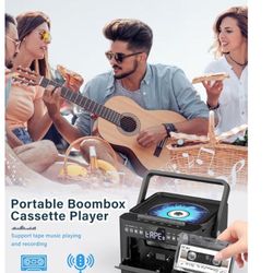Boombox Cassette Cd Player Bluetooth