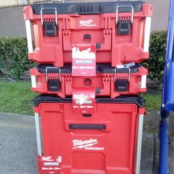 Milwaukee Packout rolling drawer toolbox plus large toolbox plus toolbox