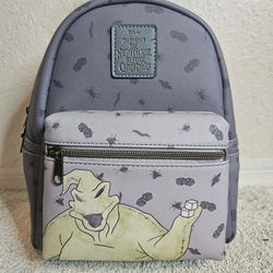 Disney Loungefly Nightmare Before Christmas Oogie Boogie Grey Mini Backpack