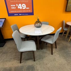 Marble top dining table set