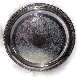Vintage Oneida 12” Silver Serving Tray