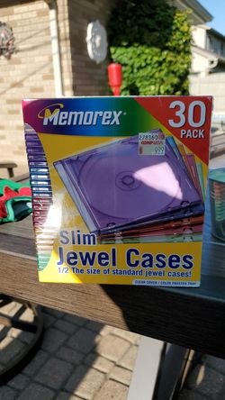 New 30 memorex slim jewel cd cases