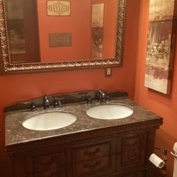 Double Vanity Sink With Mirror