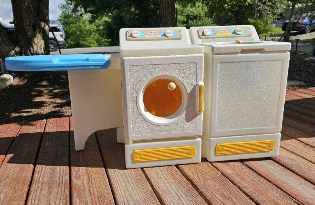 Vintage Little Tikes Washer Dryer Combo Ironing Board Laundry