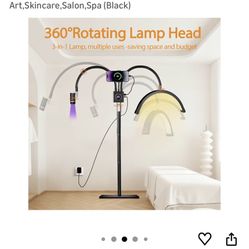 Massage Table, Lights, And Rolling Chair 