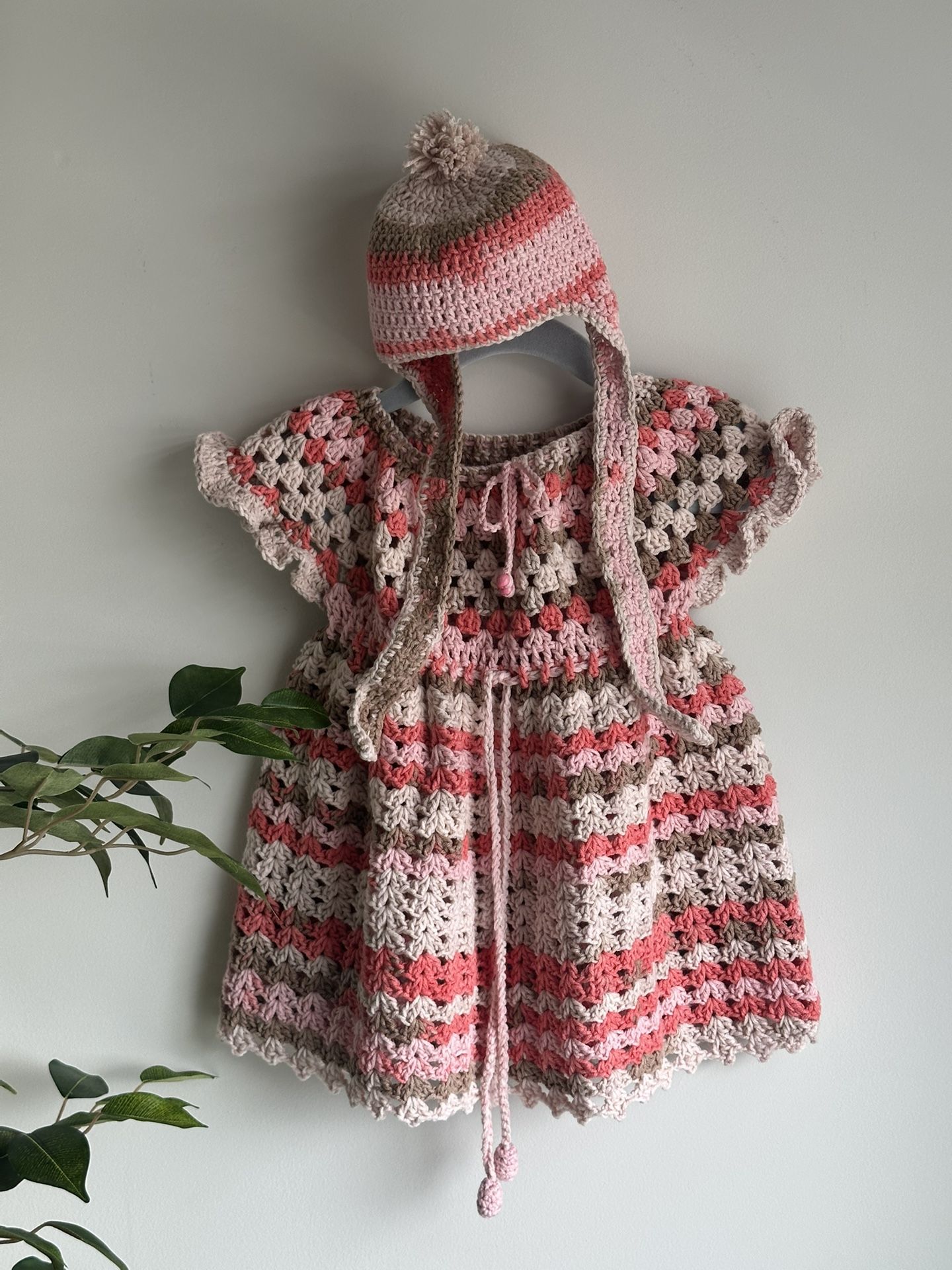 Handmade Crochet Baby Girl Dress